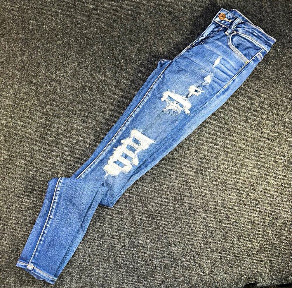 American Eagle Next Level Stretch Curvy Jegging Jeans Distressed Women's Size 2